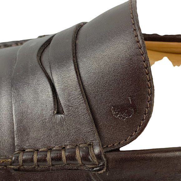 TODs Chocolate‎ Brown Leather Dress Penny Loafers main image 9